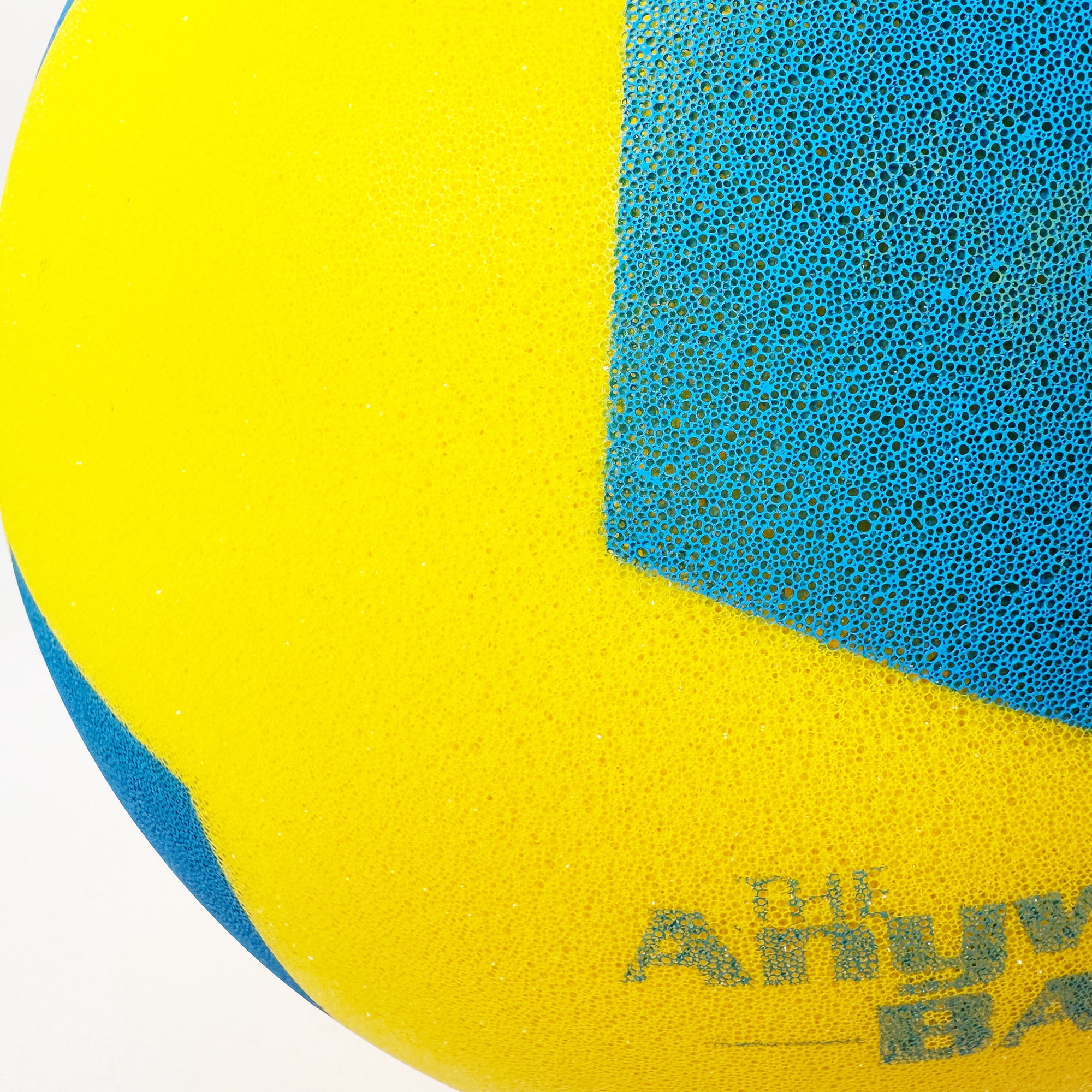 Anywhere Sports: Silent Soccer Ball - 8" Yellow& Blue Squishy Foam Ball, Size 4, Realistic Bounce, Quiet Indoor & Outdoor Play, Waterproof, Kids 3+