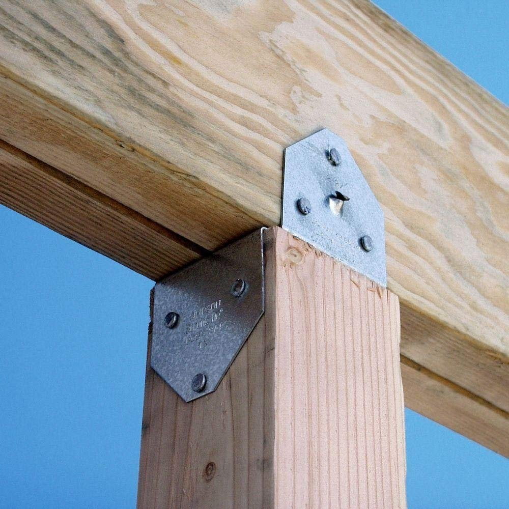 Simpson Strong-Tie Simpson Strong Tie BCS2-2/4Z ZMAX Galvanized 18-Gauge Double 2x4 Post Cap/Base 20-per Box — Home & Garage Storage, Stackable Design