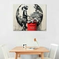 thumbnail image 2 of Nawypu  Graffiti style Banksy Wall Decor Colorful Figure Street Graffiti Poster Print Canvas Reproduction Ready to Hang (Life is short chill the duck out, Framed), 2 of 4