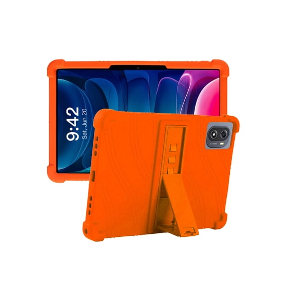 HYRACPO Silicone Case for HYYUO 10.1 inch, Soft Flexible Shockproof Protective Tablet Cover, Anti-Scratch & Lightweight Slim Design-Orange