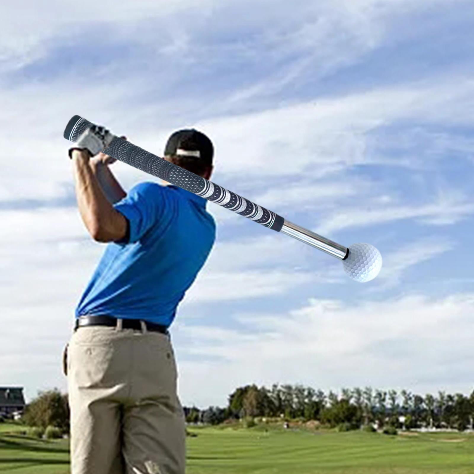 Golf Swing Trainer Golf Warm up Club Nonslip Grip Lightweight Adjustable Golf Swing Training Aid Golf Practice Rod for Speed Office Garden black