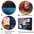 thumbnail image 3 of Designart "Soft Hued Sea Turtle" Animals Turtle Floater Framed Wall Art Living Room, 3 of 5
