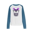 thumbnail image 5 of GaThRRgYP Womens Flattering Crew Neck Long Sleeve Top,Women's Halloween Printed Round Neck Long Sleeved Oversized Sweatshirt Blue S, 5 of 7