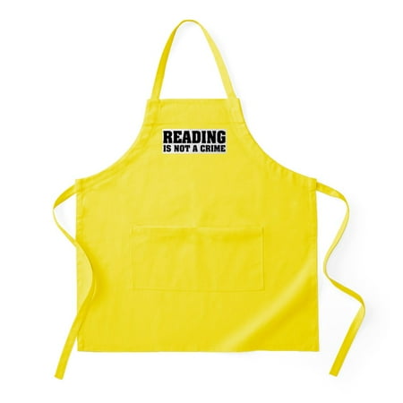 

CafePress - Reading Is Not A Crime BBQ - Kitchen Apron with Pockets Grilling Apron Baking Apron