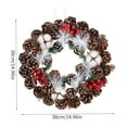 thumbnail image 3 of EWASWON Christmas Black Christmas Wreath, 14 Inch Rattan Wall Hanging - Holiday Decoration for Party, Front Door, Indoor/Outdoor - Xmas Gift, 3 of 9
