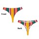 thumbnail image 3 of Balery Vertical Stripes Tangas de Algodón para Mujer con Estampado – Ropa Interior Sexy, Transpirable, G-string-3X-Large, 3 of 6