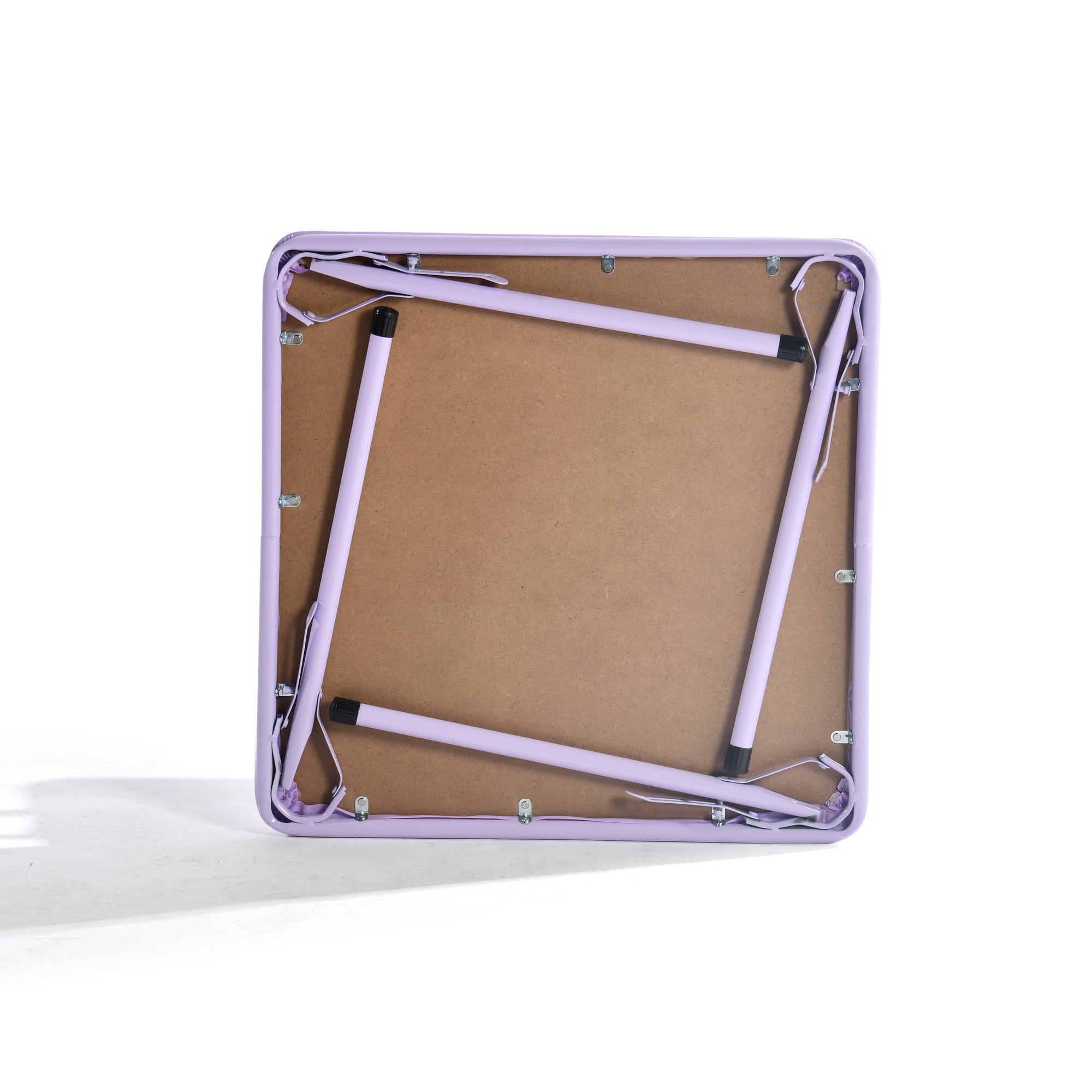 Ensemble de table et de chaises pliantes pour enfants Homy Casa, 5 pièces, bureau et siège compacts en plastique pour salle de jeux et bureau, violet