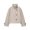 Beige, variant on Women's Cropped Peacoat Button Front Stand Collar Long Sleeve Winter Coat with Pockets Warm Layering Outerwear Casual Work Jacket for Women Daily Wear