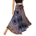 thumbnail image 4 of Jdlsppl Women's Summer Cover Up Skirt High Waist Fall Boho Fitted Bohemian Printed Spring Smocked Beach Dresses Style2 Small-X-Large, 4 of 4