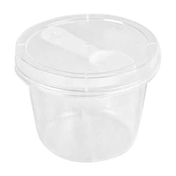 HOARBOEG Disposable Pudding Cups with Lids, Clear Plastic Jelly Mousse Dessert Containers, Takeout Parfait Milk Pudding Cups with Spoons, Stackable Leak-Proof Packaging for Party & Bakery