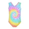 thumbnail image 2 of FOR U DESIGNS Girls One Piece Swimsuits Rainbow Whilpool Tie Dye Toddler Bathing Suit Little Kids Cute Swimwear Quick Dry Polyester Activewear Size 7-8T, 2 of 8