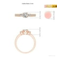 thumbnail image 5 of ANGARA Natural Three Stone Diamond Engagement Ring in 14K Rose Gold for Women (Size-5mm| Color-I-J| Clarity-I1-I2) | April Birthstone, Anniversary, Jewelry Gift for Women | Natural Diamond Ring, 5 of 10