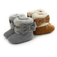 thumbnail image 7 of Infant Baby Girls Fleece Bowknot Booties Newborn Plush Snow Boots Winter Warm Shoes, 7 of 7