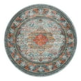 thumbnail image 3 of Unique Loom Baracoa Collection Area Rug - Malecon (4' Round Light Blue/Orange), 3 of 6