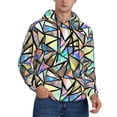 thumbnail image 2 of Fotbe Men's Hoodie with Colored Glass Pattern - Kangaroo Pocket Pullover Hooded Sweatshirt, Perfect for Daily Wear, Travel, and Home-X-Large, 2 of 7