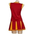 thumbnail image 5 of Red High School Musical Cheer Uniform Outfit Top Skirt Women Adult, 5 of 8