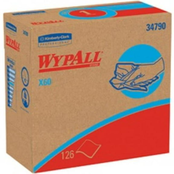 WypAll KW117 9.1 x 16.8 in. X60 Industrial Wipers Dispenser Box, White