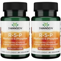 Swanson R-5-P (Riboflavin-5-Phosphate) - Vitamin B2 Supplement Promoting Energy, Metabolism & Vision Health - Natural - (60 Capsules) (2 Pack)