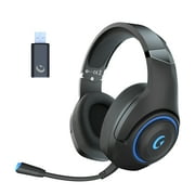 Froura Wireless Gaming Headsets for PS5 PC Switch PC with Bluetooth 5.2, 2.4 GHz USB Gaming Headphones with Detachable Microphone, 40H Battery Life, 3.5mm Wired for Xbox Series,Black