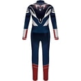 thumbnail image 2 of Guvpev Superhero Captain Costume, 3D Spandex Halloween Cosplay Bodysuit Jumpsuit, Superhero Full Body Dress-Up Outfit for Halloween Party, Birthday, Carnival & Stage Performance, 2 of 6