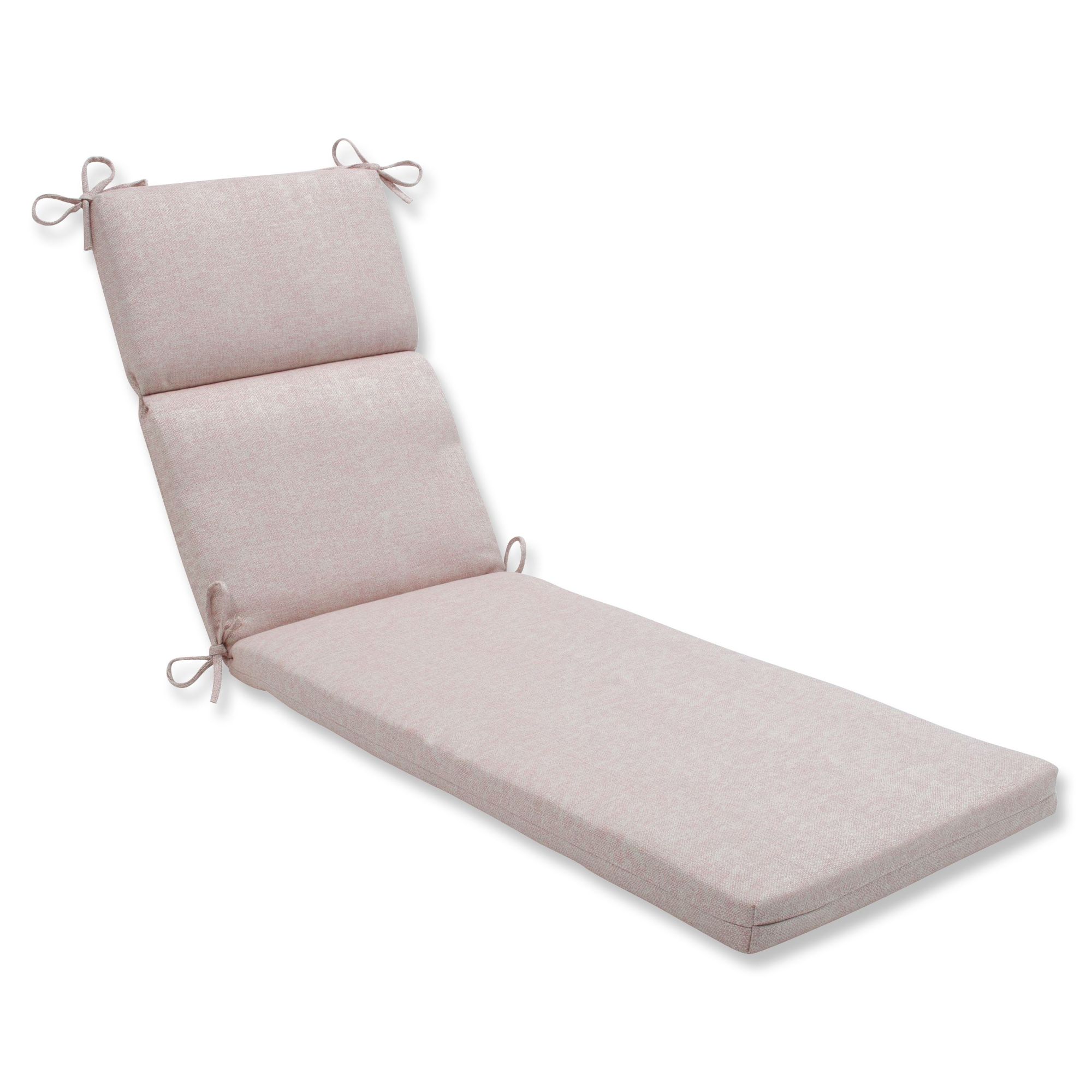 72.5" Pink Solid Outdoor Patio Squared Corners Chaise Lounge Cushion