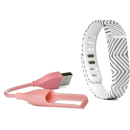 FitBit Flex Replacement Bracelet Smart Buddie Fashion Activity Tracker Bands and Charger Combo Pack, Small