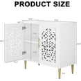 thumbnail image 2 of ARTPOWER Accent Cabinet with 2 Doors, Vintage Hollow Carving Buffet Cabinet, Sideboards and Buffets with Storage Credenza for Living Room, Kitchen, Dining Room, Entryway, Hallway, White, 2 of 7