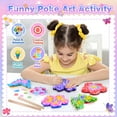 thumbnail image 6 of CandWuom Poke Art Flower Bouquet Craft Kit, Gifts for 6 7 8 9 10 Year Old Girls Arts Supplies, Make Your Own Bouquet with 8 Flowers & 2 Butterflies poke art, 6 of 8