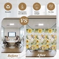 thumbnail image 6 of Sunflower Bee Window Privacy Film, Vintage Summer Botanical Farmhouse Static Cling UV Sun Blocking Tint Film Heat Control Windows Films for Bedroom Bathroom, Window Stickers 17.7"x39.3", 6 of 8