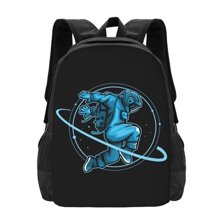 DouZhe Lightweight Backpack, Travel Outdoor Hiking Bag School Bookbag Casual Daypack Astronaut Night Sky Star Prints Backpacks for Women Men