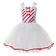 thumbnail image 4 of REDARER Girls Christmas Candy Cane Tutu Dress Set with Candy Bow Headband and Striped Socks Kids Sequin Tulle Outfit for Xmas Party Stage Show Holiday Costume,8-9 Years, 4 of 7