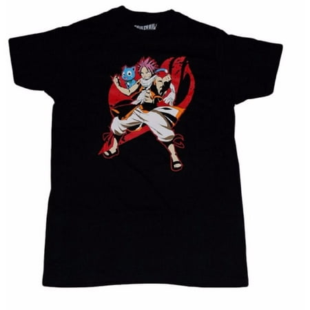 Fairy Tail Natsu Happy Guild Emblem Adult T-Shirt