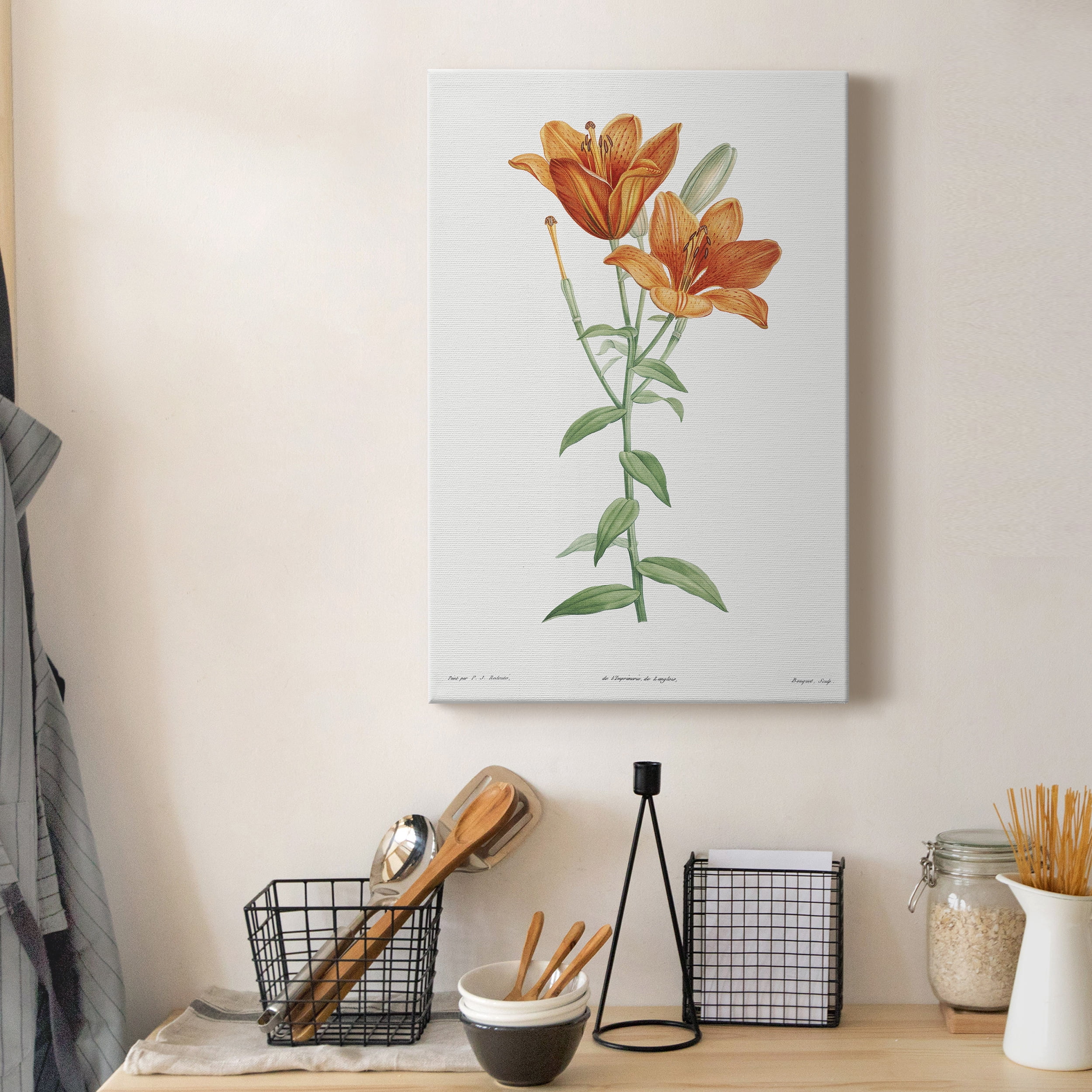 Orange Bulbous Lily Premium Gallery Wrapped Canvas - Ready to Hang - 24 x 36