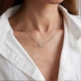 thumbnail image 2 of Diamond Necklaces for Women Dainty Leaf Necklace 14k Gold Plated Layered CZ Moon Necklace Simple Diamond Choker Necklaces for Women Trendy Jewelry Gif, 2 of 4