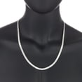 thumbnail image 4 of Men's 5.3mm Solid .925 Sterling Silver Flat Herringbone Chain Necklace, 30 inches, 4 of 7