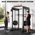 thumbnail image 4 of Forgemus Smith Machine,Multi-Function Power Cage with Dual Pulley Cable Crossover System,2000LBS All-in-One Squat Rack with Smith Bar and Attachments,Workout Machine for Home Gym, 4 of 10