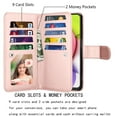 thumbnail image 4 of Case for Samsung Galaxy A15 A14 A03S A12 A13 A23 A53 A54 5G Wallet Case,Takfox [RFID Blocking] 9 Card Holder Stand [Shockproof TPU Interior Case] PU Leather Magnetic Protective Flip Cover [Rose Gold], 4 of 8