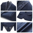 thumbnail image 5 of ETHAN Boys Suits Slim Fit Tuxedo Set 3 Pieces with Jacket Vest Pant for Kids Prom Wedding Formal Dresswear Outfit 2-20Y, 5 of 7