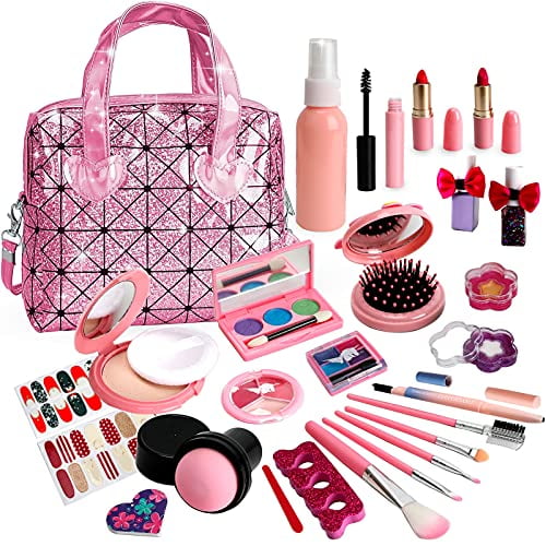 Kids Makeup Kit for Girl, Washable Makeup Toy Set, Real Play Makeup ...