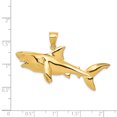 thumbnail image 2 of 14k Yellow Gold Shark Necklace Charm Pendant Fish Sea Life, 2 of 6