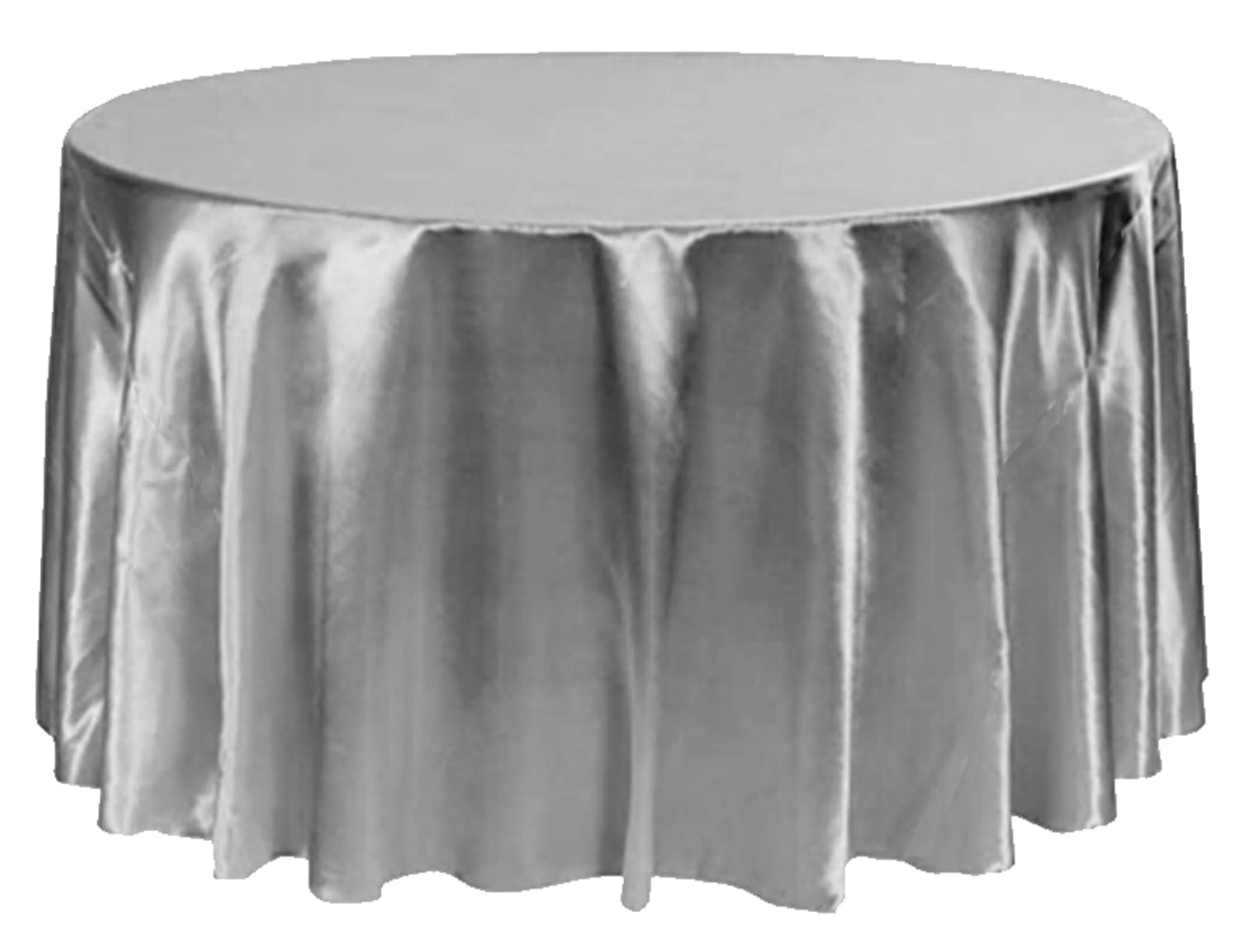Tektrum 108 inch Round Silky Satin Tablecloth - Premium Fabric - Best ...