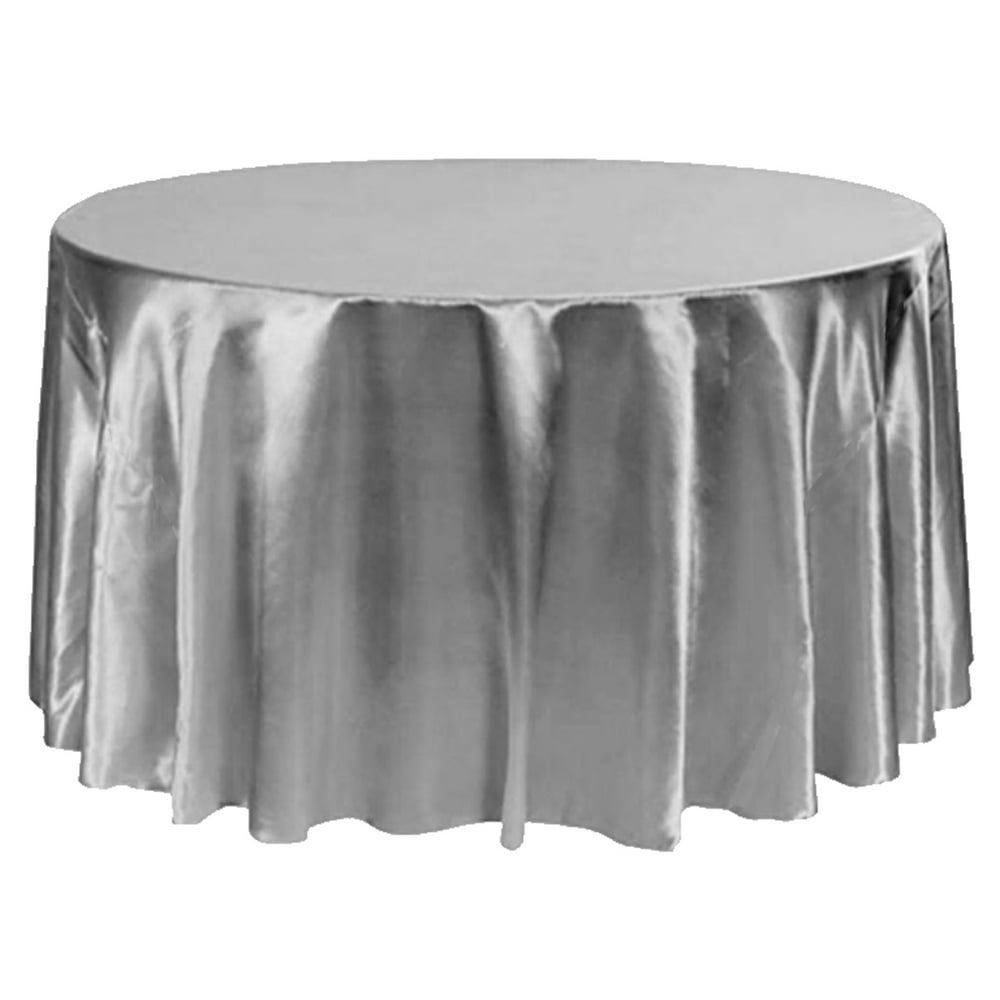 Tektrum 108 inch Round Silky Satin Tablecloth - Premium Fabric - Best ...
