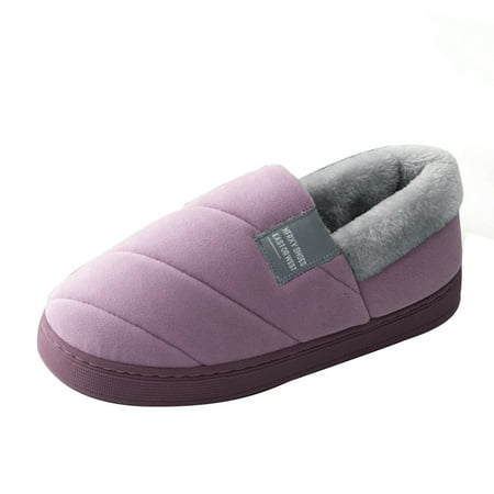 

fvwitlyh Slippers for Women Walk Diary Slippers for Women Couples Women Slip On Furry Plush Flat Home Winter Round Toe Ballerina Slippers for Women