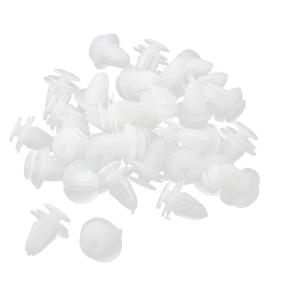 Unique Bargains White 9mm Hole Vehicle Car Van Truck Door Plastic Rivet Fastener 50pcs