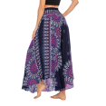 thumbnail image 5 of SWSMCLT Women's Long Coverup Skirt Hippie Gypsy Convertible Travel Boho Cover Up Dress High Waisted Summer Beach Elastic Waist Casual Fashion Navy Small-X-Large, 5 of 5