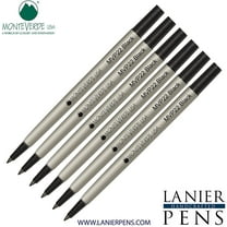 Lanier Combo Pack - 6 Pack - Monteverde Rollerball P22 Paste Ink Refill Compatible with most Parker Style Rollerball Pens - Black (Fine Tip 0.6mm)