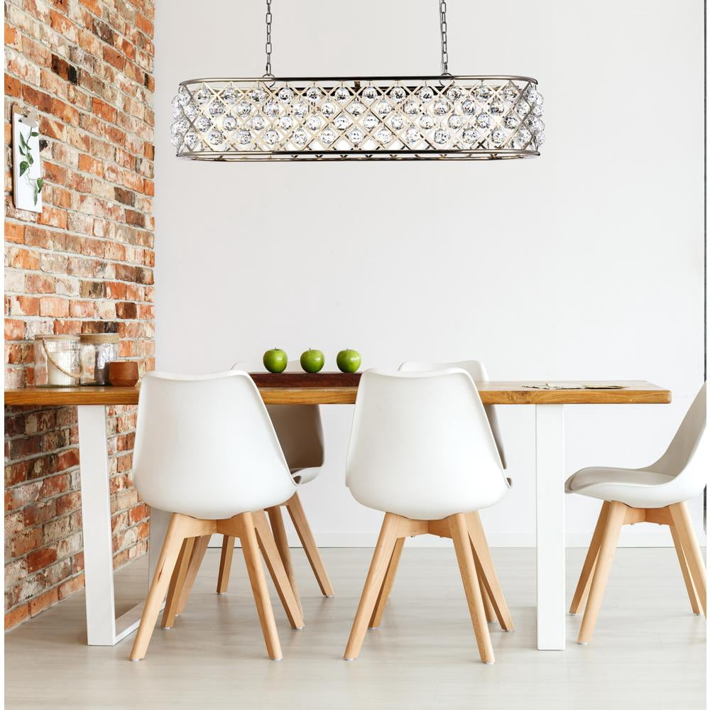 1216 Madison Collection Pendant Lamp L:50in W:13in H:15in Lt:7 Polished Nickel Finish Royal Cut Crystal (Clear)