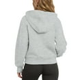 thumbnail image 7 of UngA Women Zip Up Hoodie Drawstring Cute Hoodies Fall Jacket Oversized Casual Sweatshirts with Pocket Hoodies Women (Light Gray,L), 7 of 7
