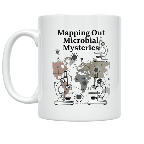 Mapping Out Microbial Mysteries - Public Health Enthusiast - 11 oz Ceramic Coffee Mug