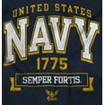 thumbnail image 2 of United States Navy Semper Fortis 1775 Zip Up Hoodie Men's Women's Brisco Brands L, 2 of 6